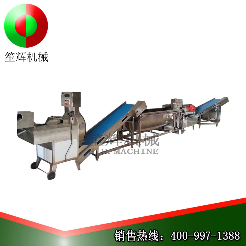 全自动果蔬加工流水线笙辉黄瓜辣椒青瓜指天椒切割清洗生产线设备