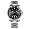 Men's watch stainless steel, quartz calendar, steel belt