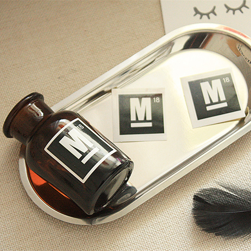 M标签不干胶贴纸ins简约黑色方形贴 瓶子袋子标签可爱字母封口贴