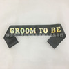 Single party groom to be etiquette with groom's pre -wedding party decorative shoulder strap wedding photo props