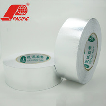 耐高溫阻燃纖布鋁箔膠帶 玻纖鋁箔膠帶 防水防撕裂鋁箔玻纖布膠帶