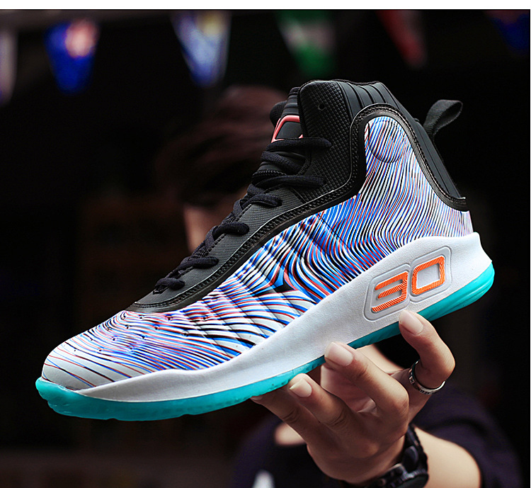 Buty do koszykówki, wysokie buty bojowe męskie, oddychające młodzieżowe buty sportowe na wiosnę i jesień_voghion.com