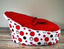 经典舒适安全宝宝懒人沙发 个性化粒子婴儿喂养床豆袋 红圈红