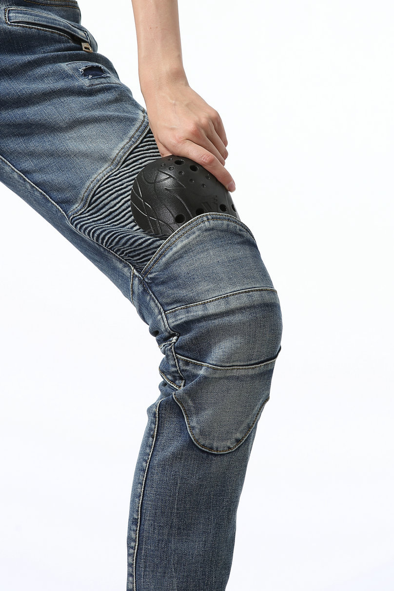 Directo de fábrica LOONG BIKER motocicleta pantalones vaqueros pantalones resistentes a las caídas Harley pantalones elásticos altos pantalones de Caballero de las mujeres