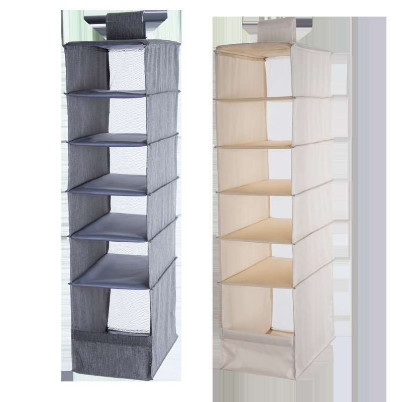 Bolsa colgante para guardar ropa interior, ropa de tela, almacenamiento colgante con múltiples compartimentos tipo cajón, almacenamiento tridimensional para dormitorio. image 6