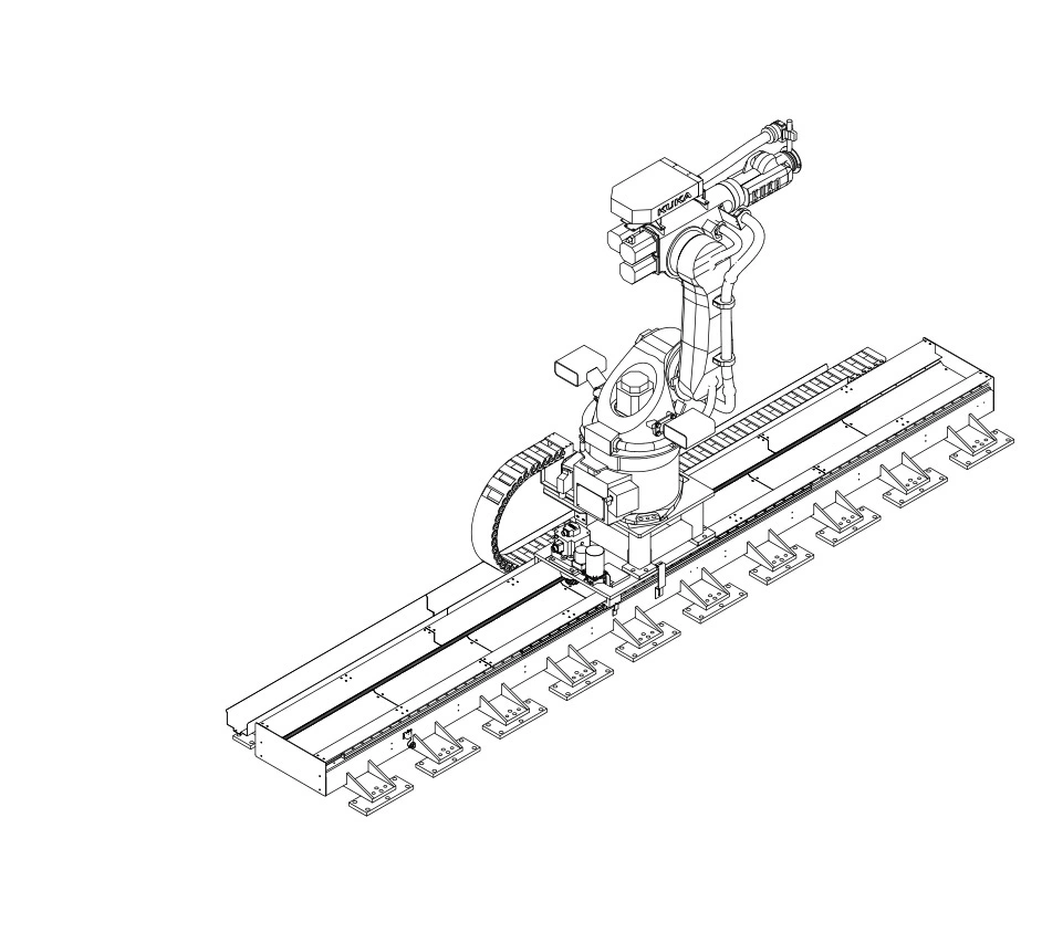 Семиосевой робот Производитель мобильных осей Универсальный сервис для вас Трек робота Aijing