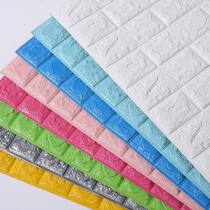 3d立體牆紙自粘牆貼臥室溫馨裝飾背景牆面壁紙泡沫磚防水防潮貼紙