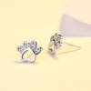 Earrings, fresh silver needle, jewelry, silver 925 sample, Korean style