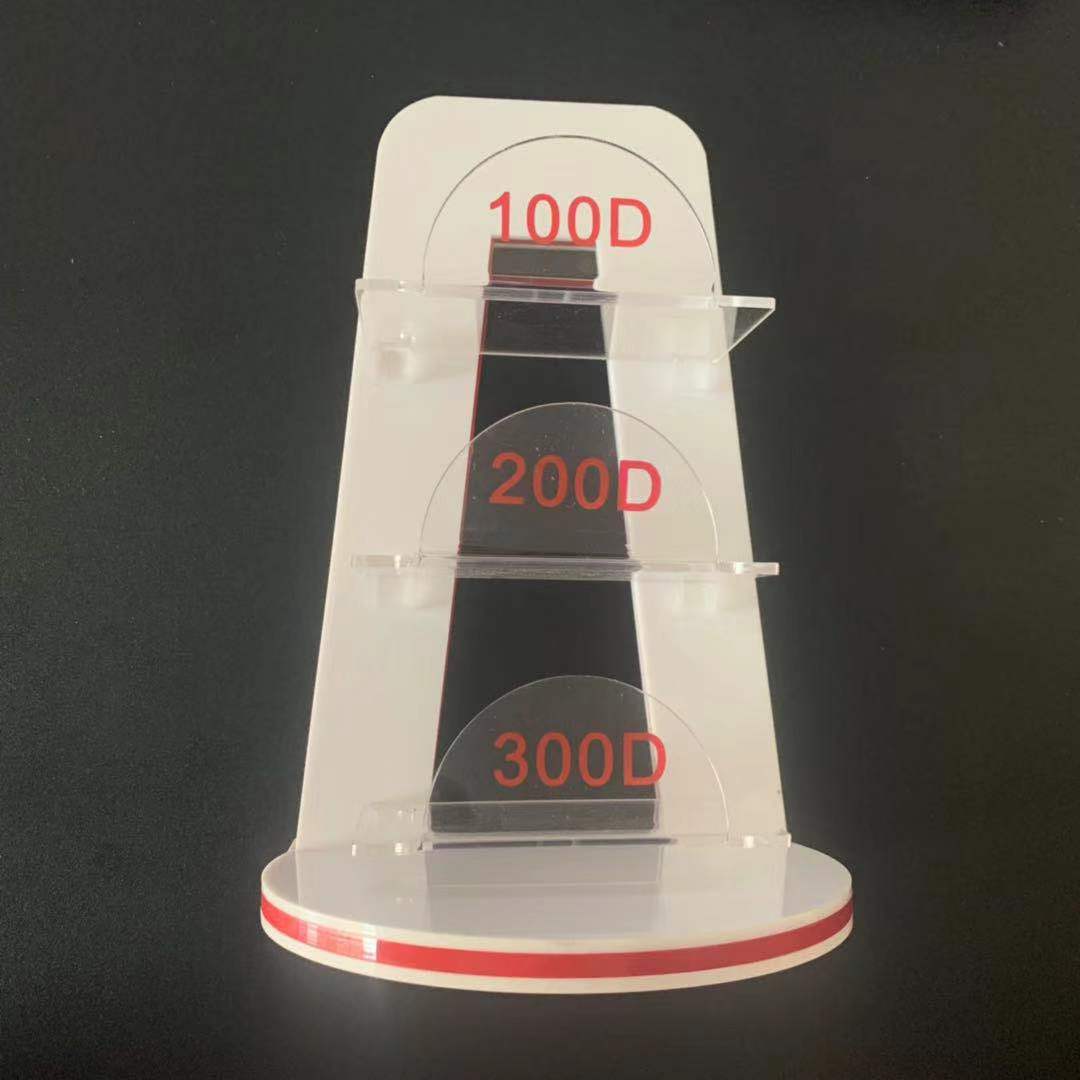 桌面梯形亚克力眼镜架多层陈列架银行资料收纳展示架窗口摆放架