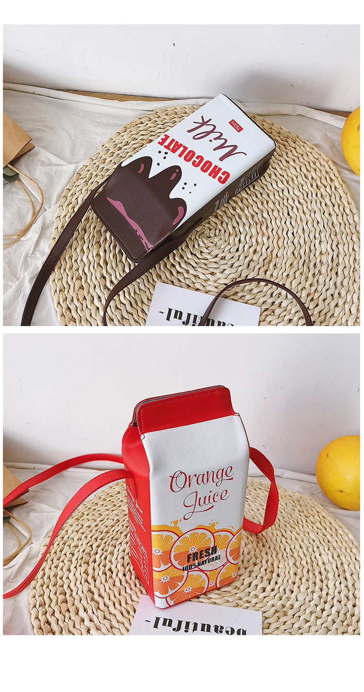 397g Weight Polyester Lining Material Magnetic Buckle Closure Type Single Shoulder Strap Strap Type Square Bag Bags Type Casual, Daily Occasion Pu Leather Material Fruit Pattern All Seasons Season Women'S Gender Cute Style Square Shape Orange, Rose Red Color Small Size Women's Small Pu Leather Square Bag Shoulder Bag 41