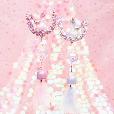风铃日本北欧绣球花小礼品小鹿礼物挂饰可爱送给小朋友的装饰挂件