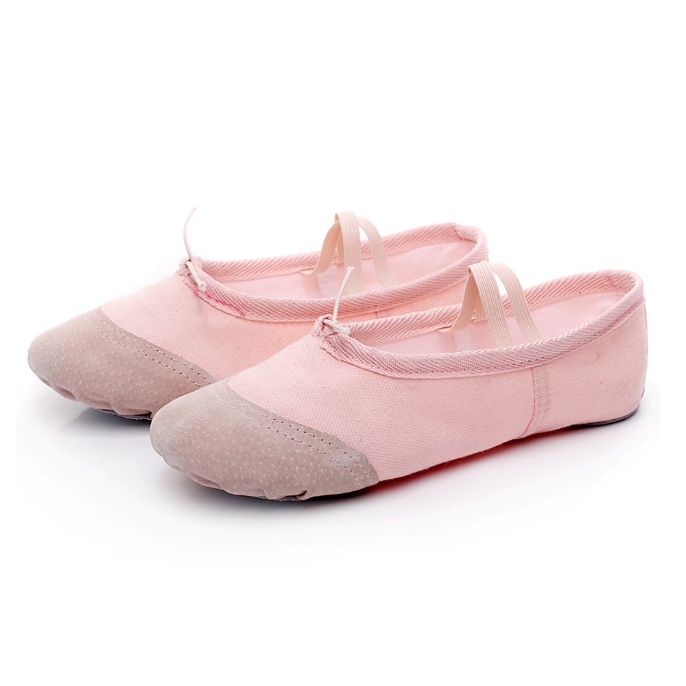Zapatos de baile para niños de las mujeres de fondo suave práctica rojo blanco y negro gato garra zapatos carne Rosa baile niñas chino ballet
