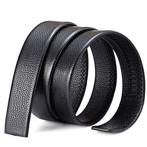 荔枝纹皮带条男士自动扣带条头层牛皮透染猪肠带真皮皮带身可定制