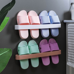 Bathroom Slippers Rack Wall Mounted No Hole Bathroom Slippers Shoe Rack Hanging Style Dormitory Storage 