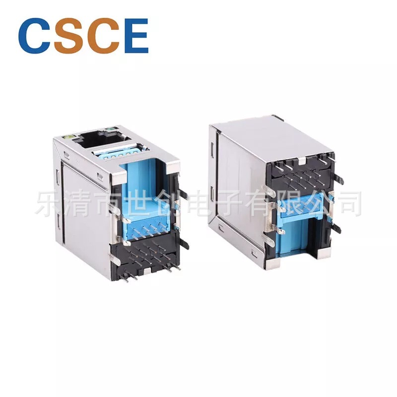 Black RJ45 to USB connector Ethernet adapter for network and communication device connector