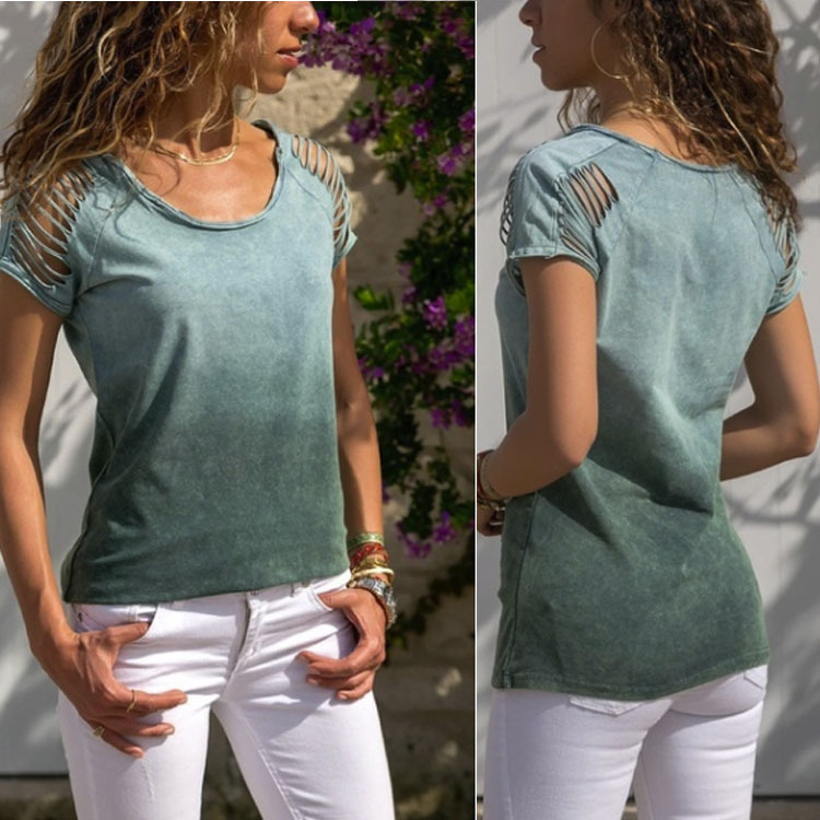 Tshirt femme SHANGMEIOUXIU en Coton - Ref 3314293 Image 3