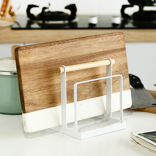 Factory direct sales Japanese-style iron cutting board rack household small kitchen tidying knife board cutting board drain storage rack