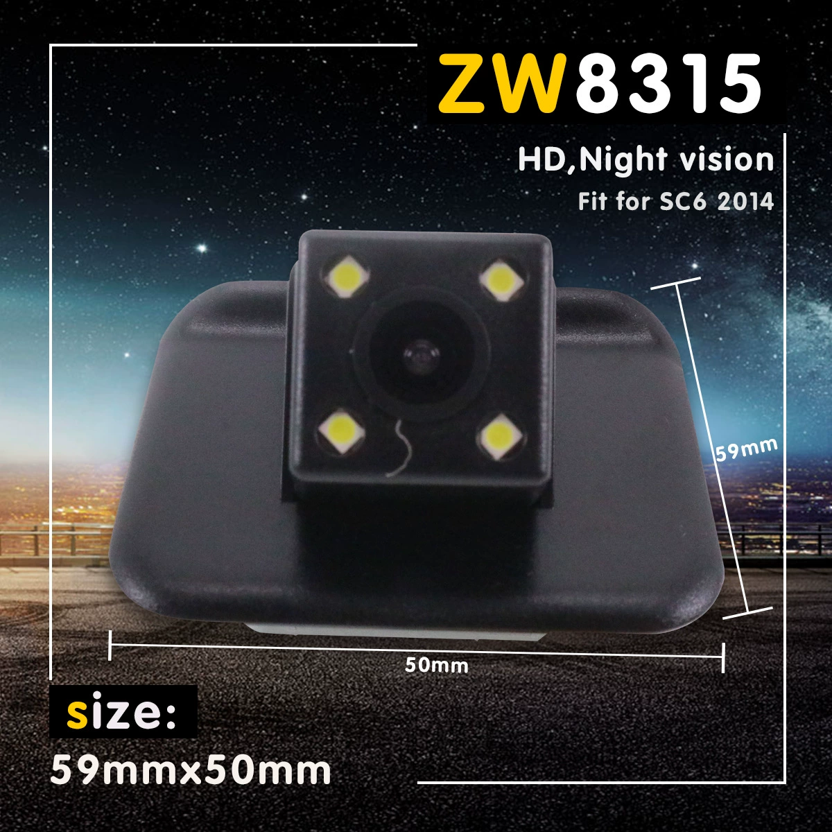 Применимо к 14-летней камере заднего вида SC6 с реверсивным изображением HD
