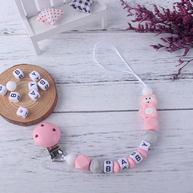 Cadena de chupete de silicona para bebés Amazon AliExpress chupete de comercio exterior clip de chupete de cadena anti-caída