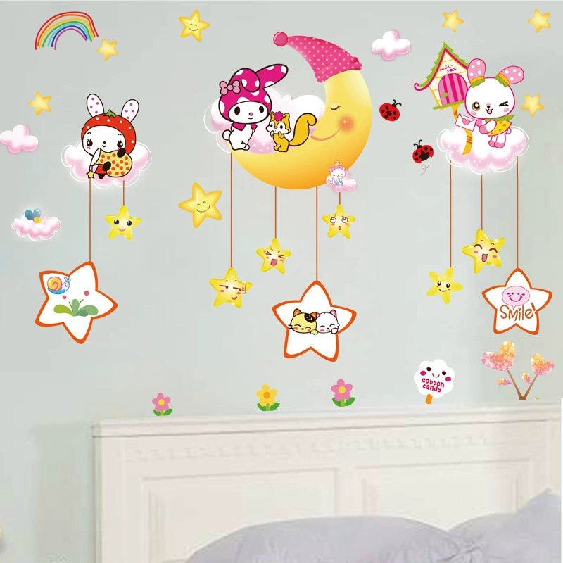 Removable rabbit on wall, decorations for bedroom for living room, new collection, wholesale