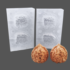 Three Trust Walnut Mousse Cake Silicone DIY Ice Cream Handmade Soap Plaster Clay Mold