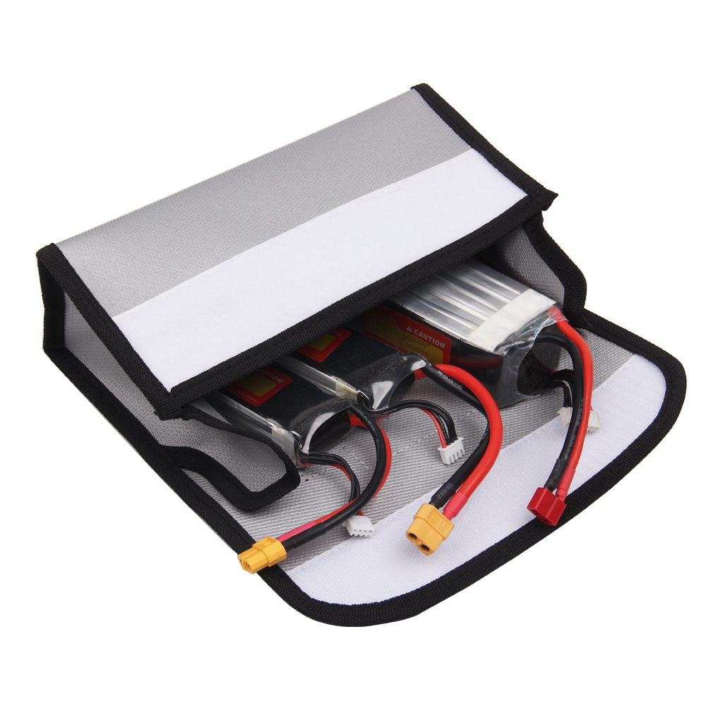 Model battery storage bag, explosion-proof bag, mobile phone and tablet document fire bag, high-temperature resistant inside and outside fireproof