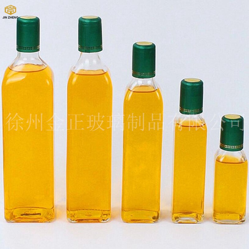 批发 透明方形橄榄油瓶 无铅玻璃瓶 调味料油瓶 厨房橄榄油玻璃瓶