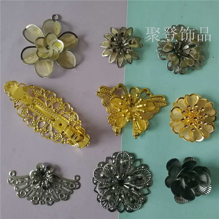 DIY костюм корона феникса металл железо фильм многоуровневая касание сварка трехмерный цветок свадебная группа веер материал