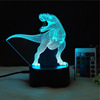 Dinosaur, seven-coloured touch LED night light, creative table lamp, suitable for import, 3D, remote control, creative gift