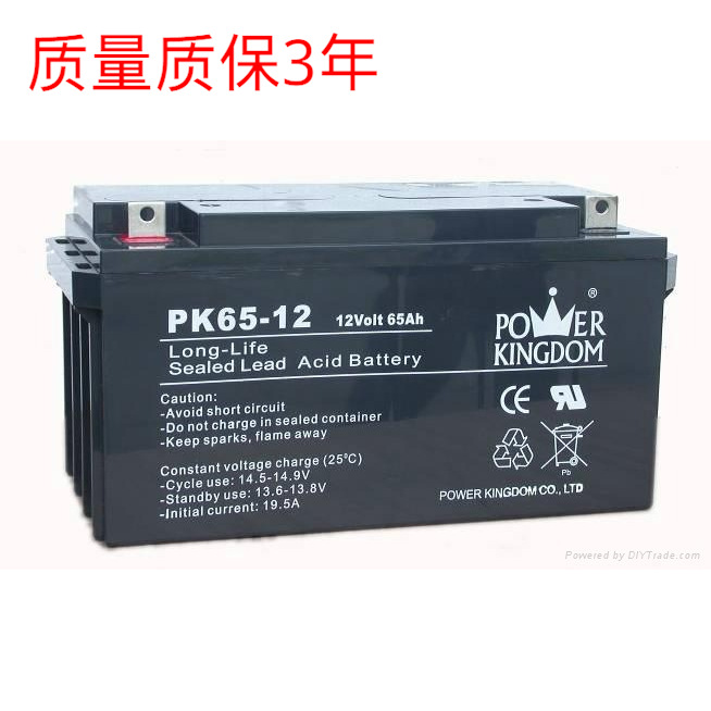 KINGDOM三力蓄电池PK65-12/豫光蓄电池12v6H 通讯 UPS电源电池