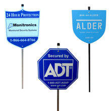 供應美國庭院指示牌 ADT安全指示牌 塑料PS鋁板反光材料
