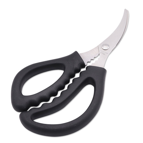 Stainless steel kitchen shrimp scissors, shrimp stripping and peeling scissors, household seafood scissors