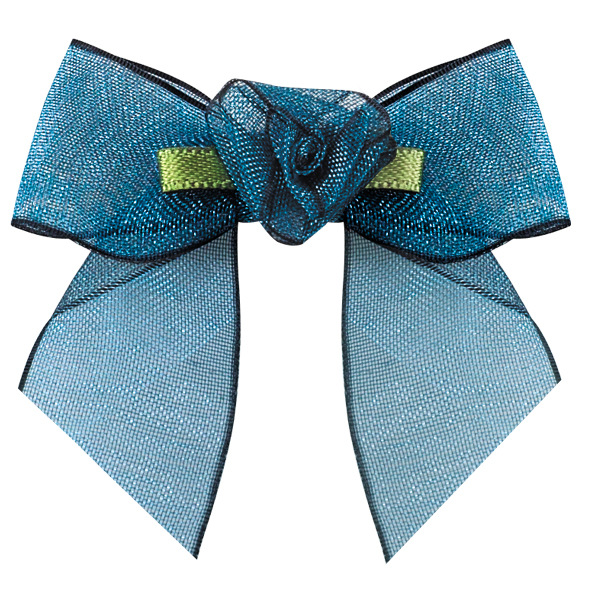 Yao Ming hecho a mano cinta arco regalo caja de joyería arco terminado ropa horquilla decoración estante de tres puntos nudo