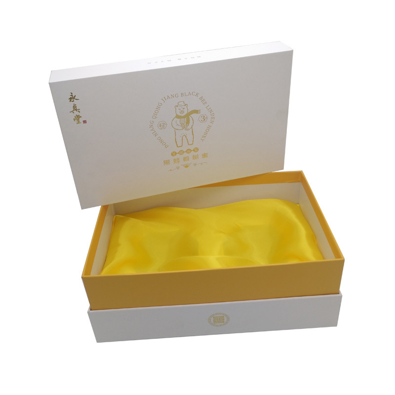 订做纯蜂蜜天然东北黑蜂椴树雪蜜包装盒土蜂蜜白牛皮纸礼品包装盒