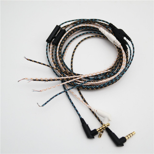 工厂批发带麦耳机线材半成品蛇纹线半成品耳机线材手感柔顺质量好