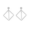 Square triangle, earrings, Korean style, simple and elegant design