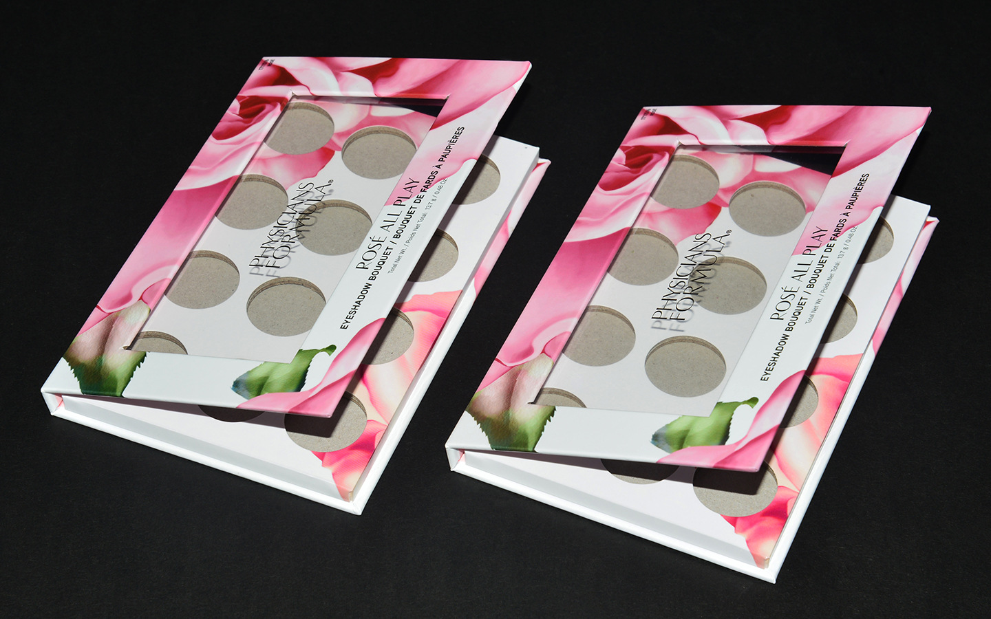 订制高档化妆品眼影盒包装眼线腮红唇彩眼影美甲翻盖手工包装盒子