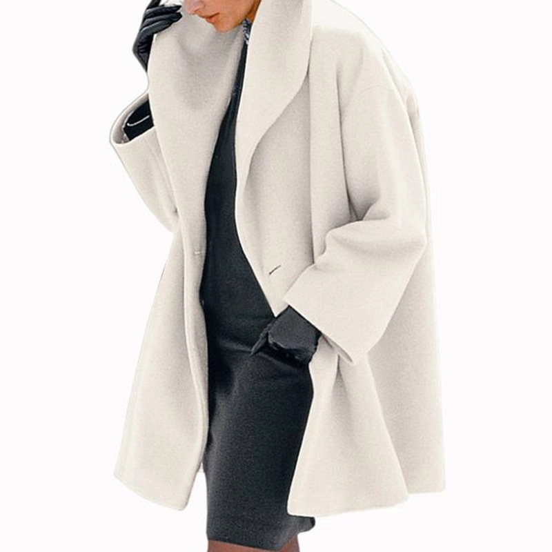 women s fashion plus size shawl collar woolen coat hot sale winter jacket  NSDF334