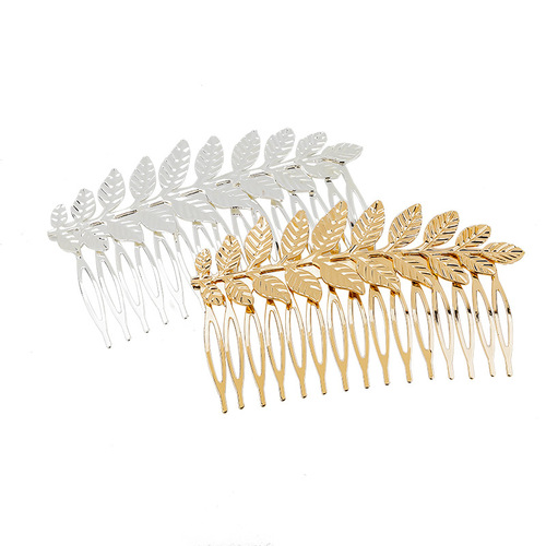 Ka Zhu Tong leaf hair comb insert comb European and American Baroque bridal hair accessories headdress birthday gift manufacturer direct sale