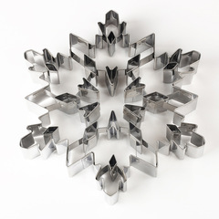 Stainless steel sugar cookie mold large 3D Christmas snowflake stereoscopic cookie cutter