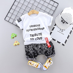 Children's Summer Outfits for Boys, Short-Sleeve Sets for Kids, New Summer Clothing for Babies and Children, 2-Piece Sets for Ages 1-2-3-4-5