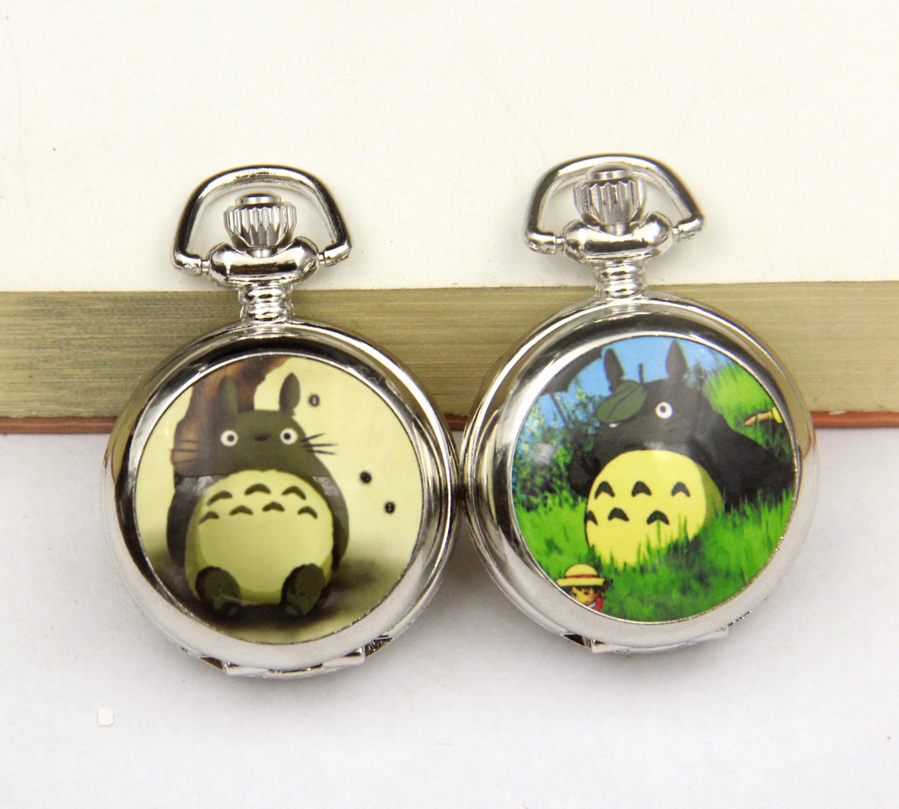 Hayao Miyazaki Animation Totoro Enamel Long Necklace Watch Quartz Watch Stall Jewelry Pocket Watch Wholesale Student Watch