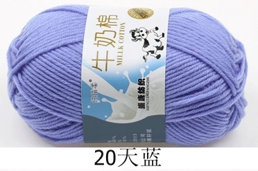 Пряжа Milk Cotton — моток 5-слойная средней крупности, 50 г, доступно 91 цвета