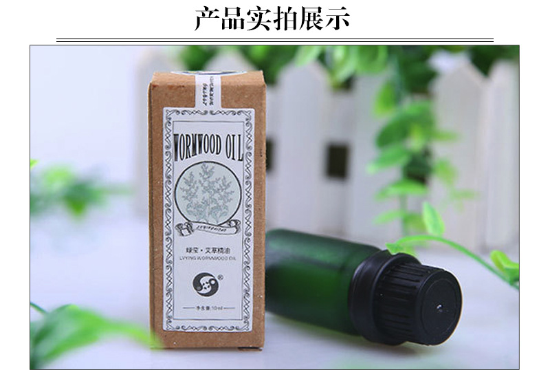 Mugwort Essential Oil 10ml Ai Ye Massage Oil for Gua Sha and Moxibustion Shoulder Neck Body Care in use