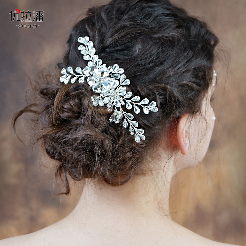 優拉潘 HP241 新娘發飾手工發梳 水鑽款 婚禮配飾頭飾歐美熱銷