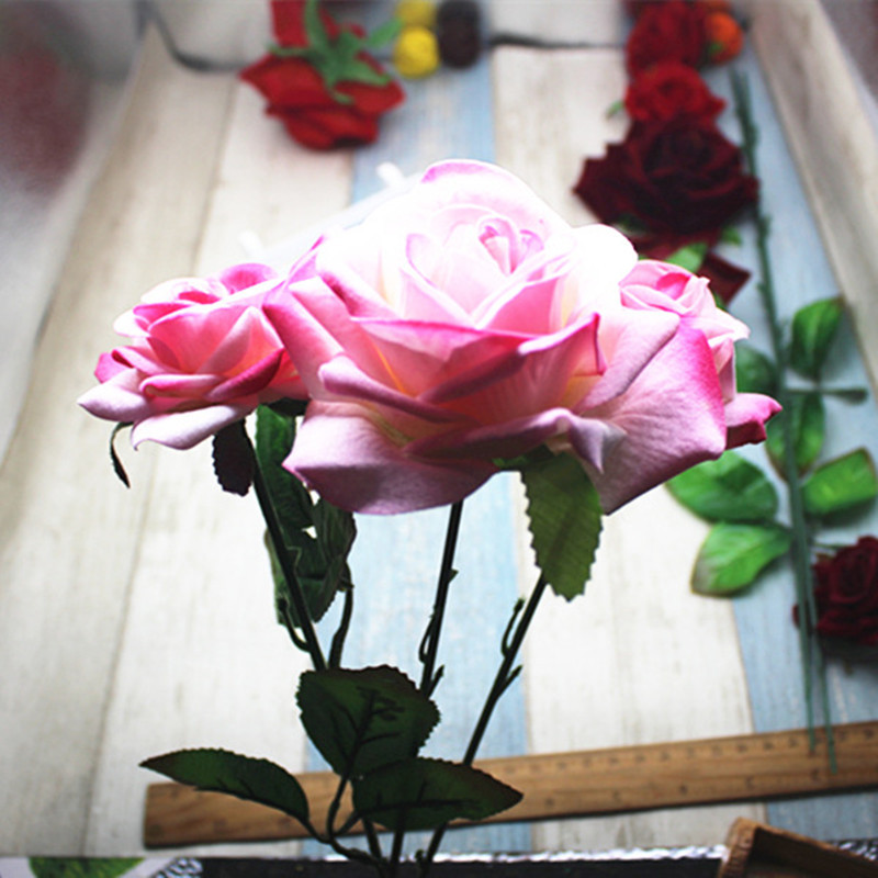 Realistic props lapel pin, handmade, roses, flowered