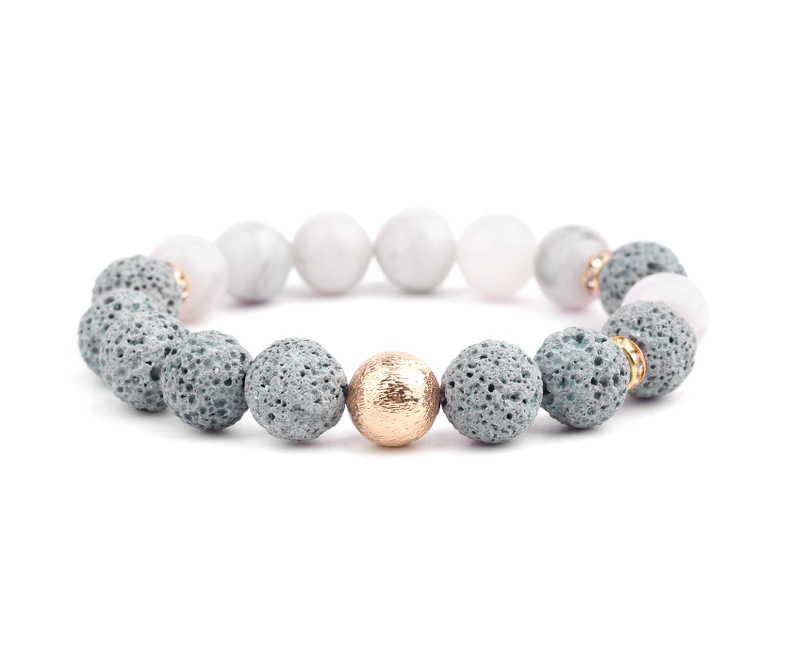 Daily Occasion natural stone Material 1 Piece Fashion Color Block Natural Stone Stoving Varnish Bracelets