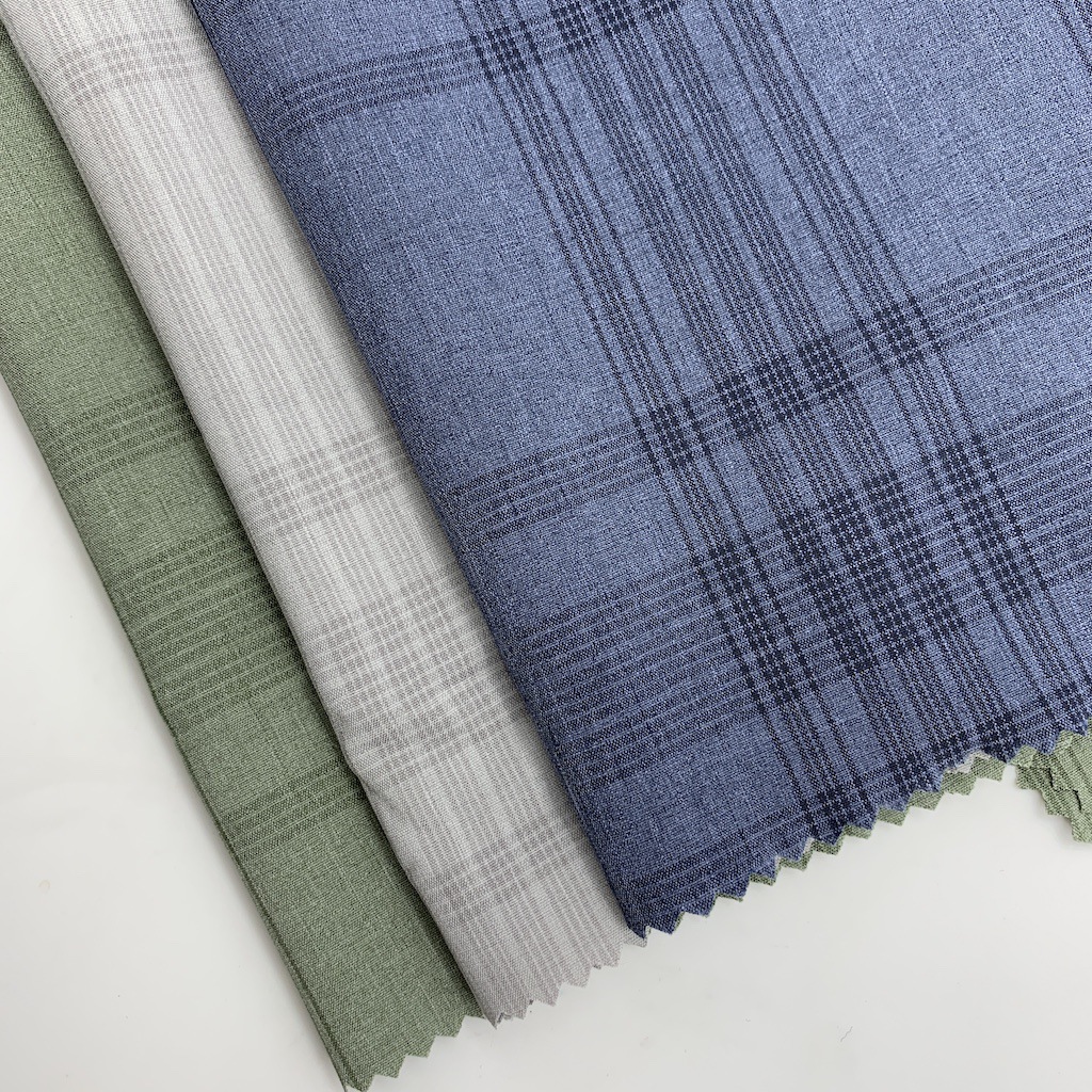 厂家供应50D阳离子四面弹 并网格子布料衬衫沙滩裤登山服户外面料