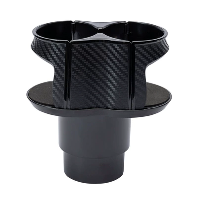 Foreign Trade Hot Selling Car Water Cup Holder Holder Car Multi-function Cup Holder Car Beverage Holder Water Cup Holder Carbon Fiber (Car cup holder/beverage holder) - black
