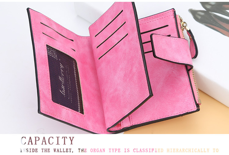 New Fashionable Women's Short Wallet Korean Version Zipper Wallet Multifunctional Wallet_voghion.com